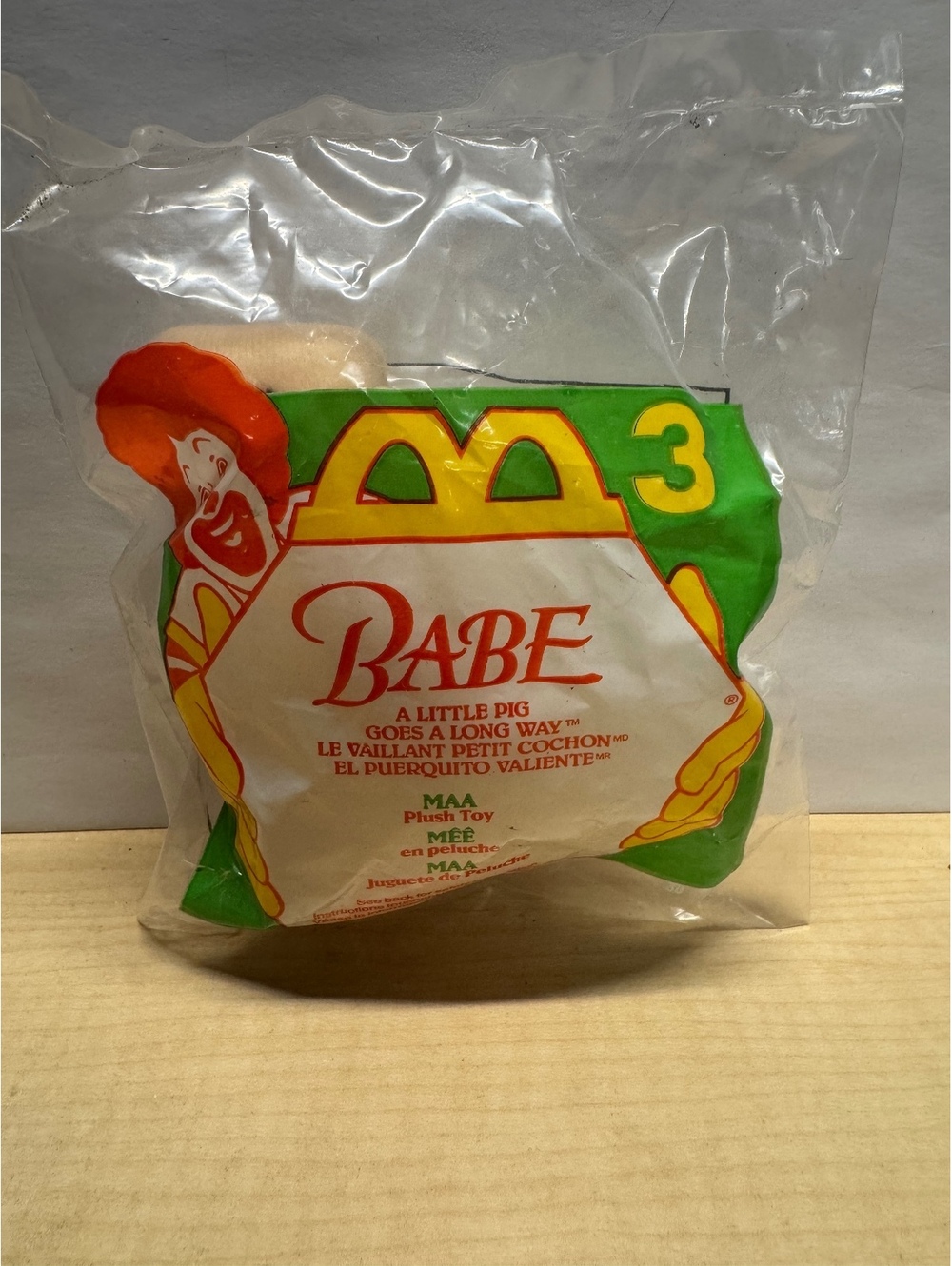 1995 McDonald's Babe A Little Pig Goes a Long Way #3 MAA NIB